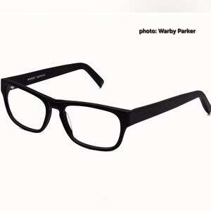 Warby Parker Roosevelt Eyeglasses in Jet Black Matte (Unisex)